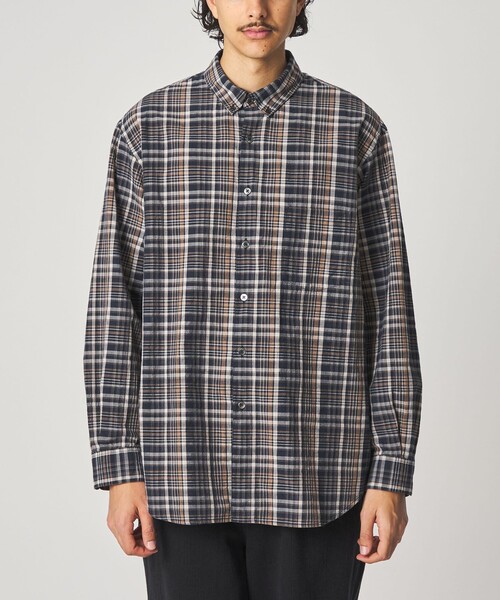 Steven Alan（スティーブンアラン）の「＜Steven Alan＞ マドラスチェック シングルニードル シャツ LOOSE（シャツ/ブラウス・メンズ・ナチュラル/ネイビー・M/S/L/XL）」の15枚目の写真