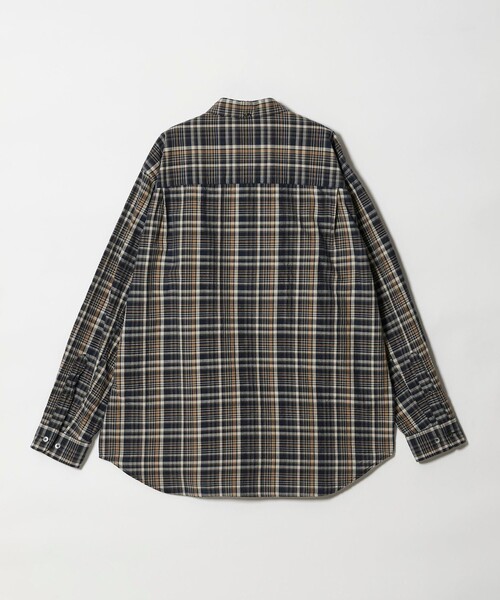 Steven Alan＞ マドラスチェック シングルニードル シャツ LOOSE