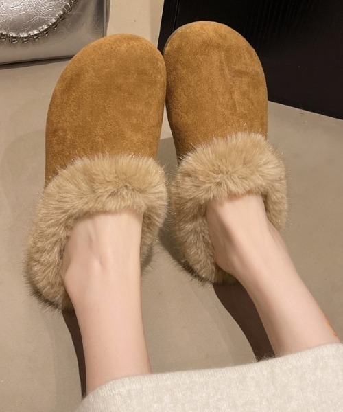AMELY(エミリー)の「ふわふわファー ムートンルームシューズ(その他シューズ・レディース・キャメル/レオパード/カーキブラウン・40/39/38/37/36/35)」の9枚目の写真