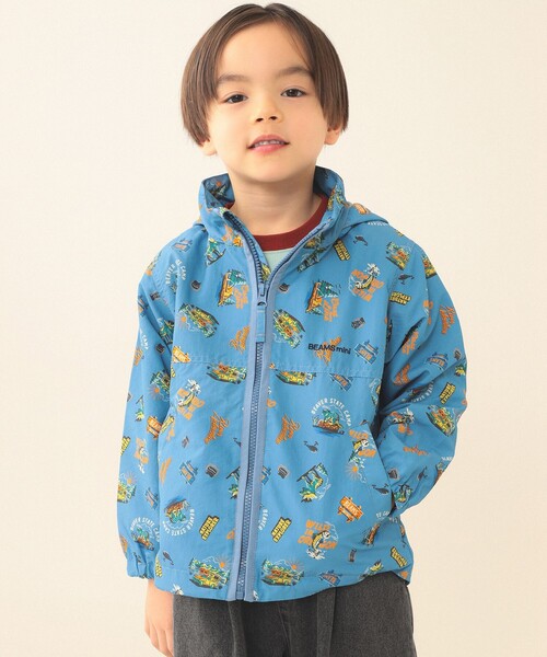 BEAMS mini（ビームスミニ）の「フード収納 ナイロン ブルゾン 2026SS（90～150cm）（ブルゾン・キッズ・グリーン系その他4/パープル系その他4/ライトブルー・100/90/120/110/150/140/130）」の8枚目の写真