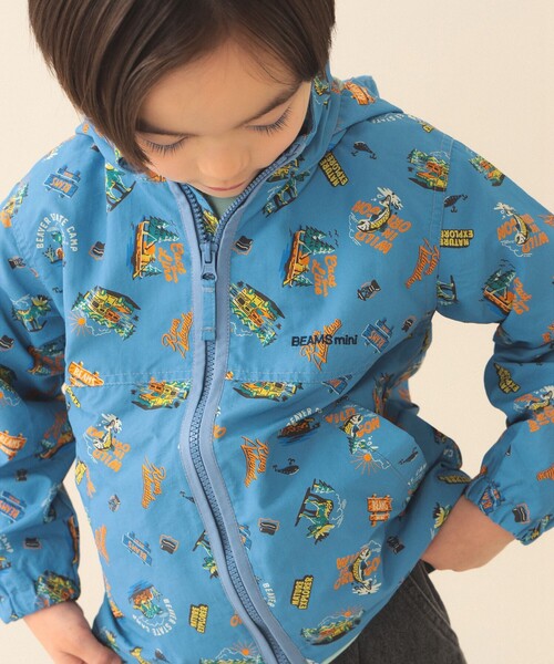 BEAMS mini（ビームスミニ）の「フード収納 ナイロン ブルゾン 2026SS（90～150cm）（ブルゾン・キッズ・グリーン系その他4/パープル系その他4/ライトブルー・100/90/120/110/150/140/130）」の9枚目の写真