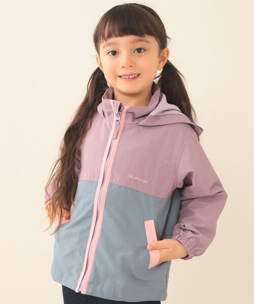 BEAMS mini（ビームスミニ）の「フード収納 ナイロン ブルゾン 2026SS（90～150cm）（ブルゾン・キッズ・グリーン系その他4/パープル系その他4/ライトブルー・100/90/120/110/150/140/130）」の14枚目の写真