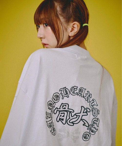 GALFY(ガルフィー)の「『GALFY/ガルフィー』ピカピカ骨骨ロンTee【Z】(Tシャツ/カットソー・レディース・ブラック/ホワイト・XL/L)」の6枚目の写真