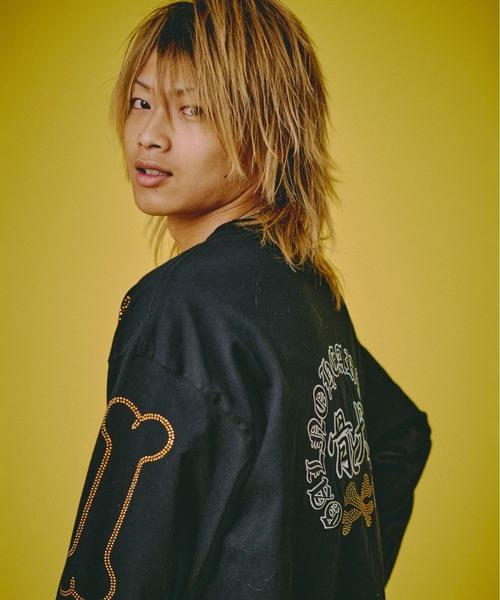 GALFY(ガルフィー)の「『GALFY/ガルフィー』ピカピカ骨骨ロンTee【Z】(Tシャツ/カットソー・レディース・ブラック/ホワイト・XL/L)」の8枚目の写真