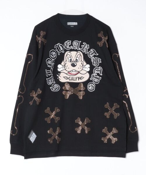 GALFY(ガルフィー)の「『GALFY/ガルフィー』ピカピカ骨骨ロンTee【Z】(Tシャツ/カットソー・レディース・ブラック/ホワイト・XL/L)」の12枚目の写真