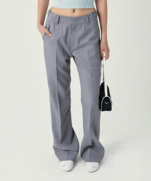 grove(グローブ)の「YORK BOOTS CUT PANTS (LIGHT GREY)(スラックス・レディース・ライトグレー・SMALL/MEDIUM)」の1枚目の写真