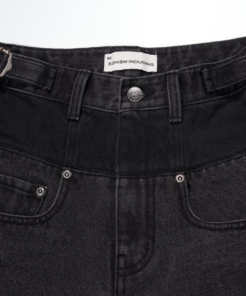 SCHISM INDUCING（スキズムインデューシング）の「FR BOOT CUT JEANS BLACK（デニムパンツ・レディース・その他・MEDIUM/LARGE）」の5枚目の写真