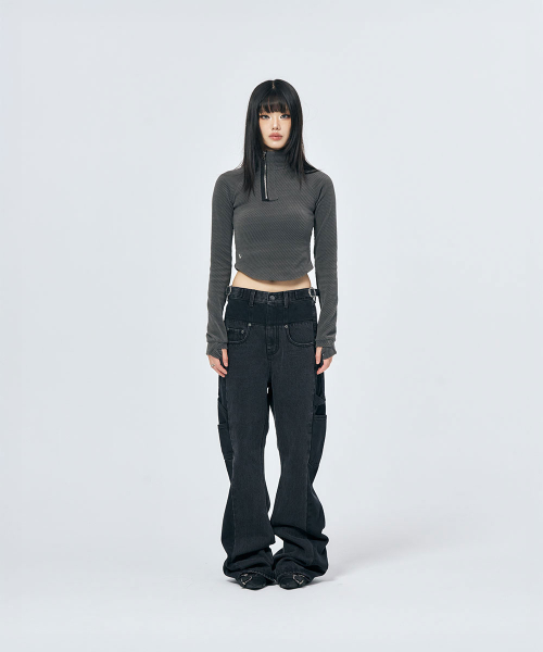 SCHISM INDUCING（スキズムインデューシング）の「FR BOOT CUT JEANS BLACK（デニムパンツ・レディース・その他・MEDIUM/LARGE）」の6枚目の写真