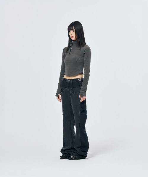 SCHISM INDUCING（スキズムインデューシング）の「FR BOOT CUT JEANS BLACK（デニムパンツ・レディース・その他・MEDIUM/LARGE）」の7枚目の写真