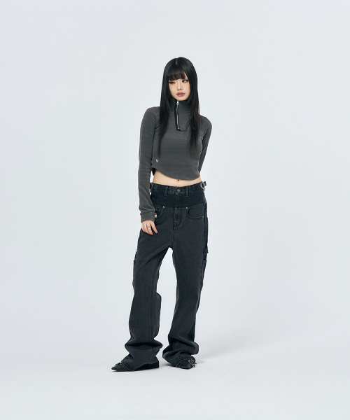 SCHISM INDUCING（スキズムインデューシング）の「FR BOOT CUT JEANS BLACK（デニムパンツ・レディース・その他・MEDIUM/LARGE）」の10枚目の写真