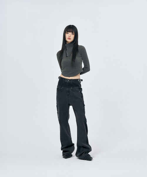 SCHISM INDUCING（スキズムインデューシング）の「FR BOOT CUT JEANS BLACK（デニムパンツ・レディース・その他・MEDIUM/LARGE）」の11枚目の写真
