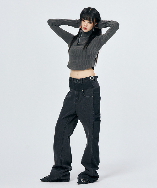 SCHISM INDUCING（スキズムインデューシング）の「FR BOOT CUT JEANS BLACK（デニムパンツ・レディース・その他・MEDIUM/LARGE）」の12枚目の写真