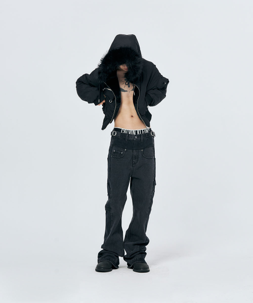 SCHISM INDUCING（スキズムインデューシング）の「FR BOOT CUT JEANS BLACK（デニムパンツ・レディース・その他・MEDIUM/LARGE）」の14枚目の写真