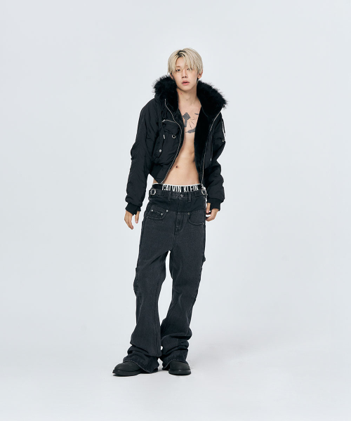SCHISM INDUCING（スキズムインデューシング）の「FR BOOT CUT JEANS BLACK（デニムパンツ・レディース・その他・MEDIUM/LARGE）」の15枚目の写真