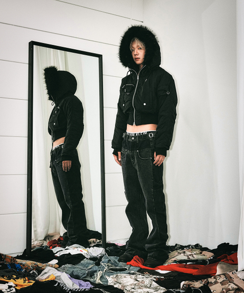 SCHISM INDUCING（スキズムインデューシング）の「FR BOOT CUT JEANS BLACK（デニムパンツ・レディース・その他・MEDIUM/LARGE）」の18枚目の写真