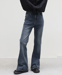 millioncor（ミリオンコール）の「Pomi Washed Blue Span Bootcut Denim Pants（デニムパンツ・レディース）」