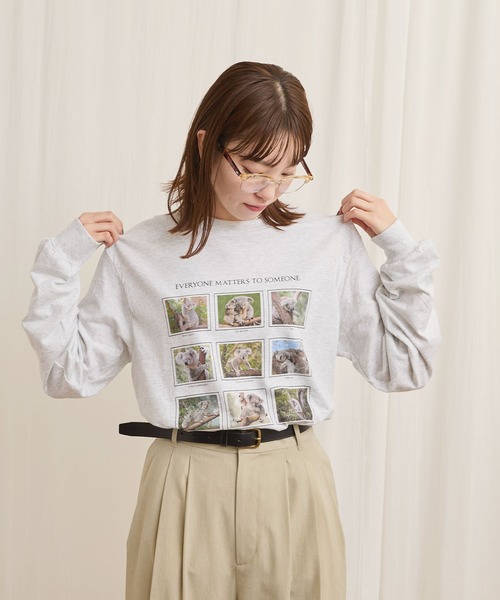 fig Ｌondon（フィグロンドン）の「someone special long sleeve（Tシャツ/カットソー・レディース・アッシュグレー・FREE）」の11枚目の写真