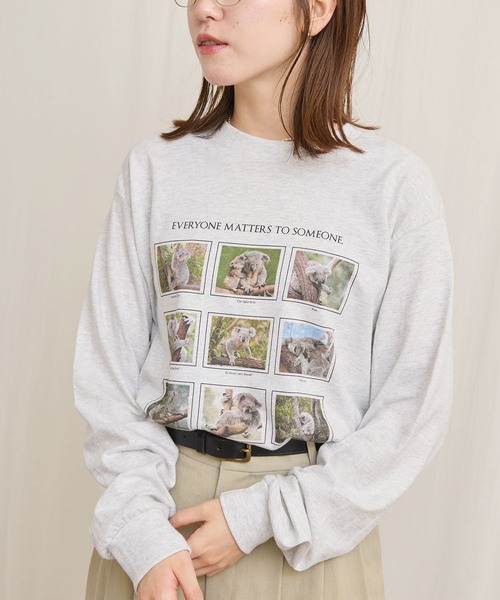 fig Ｌondon（フィグロンドン）の「someone special long sleeve（Tシャツ/カットソー・レディース・アッシュグレー・FREE）」の9枚目の写真