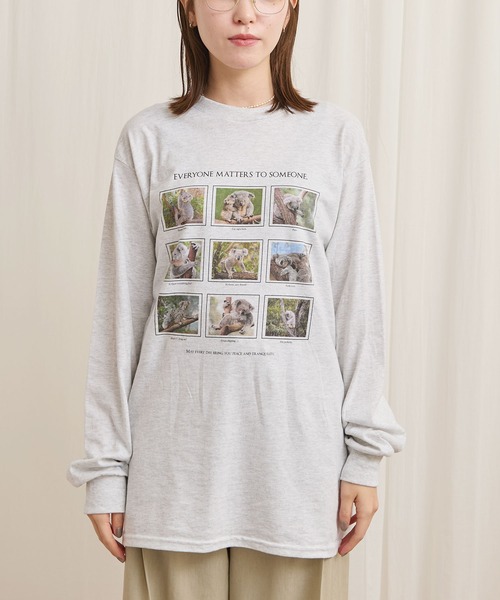 fig Ｌondon（フィグロンドン）の「someone special long sleeve（Tシャツ/カットソー・レディース・アッシュグレー・FREE）」の18枚目の写真
