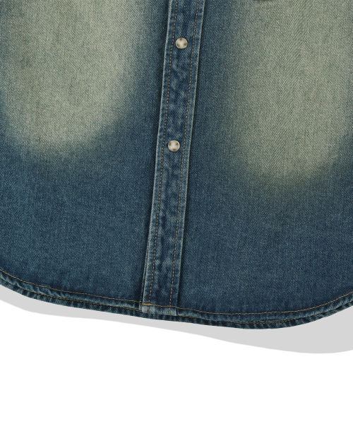 NOT4NERD(ノットフォーナード)の「Paneled Suede Western Denim Shirt - Deep Blue(シャツ/ブラウス・レディース・その他・LARGE/X-LARGE/MEDIUM)」の10枚目の写真
