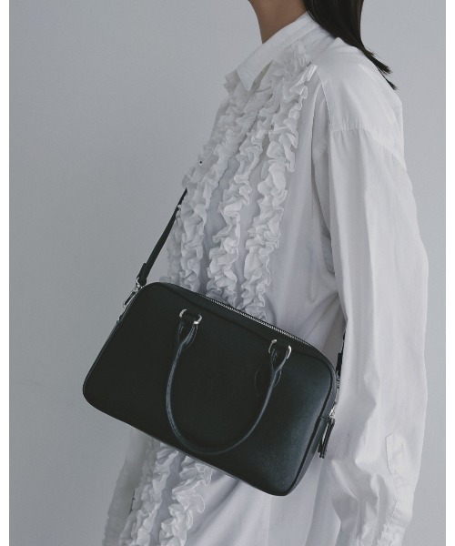 EFOLE（エフォル）の「【ZOZO限定】Double zip vintage boston/ダブルジップヴィンテージボストン（ボストンバッグ・レディース・ブラウン/ブラック・FREE）」の2枚目の写真