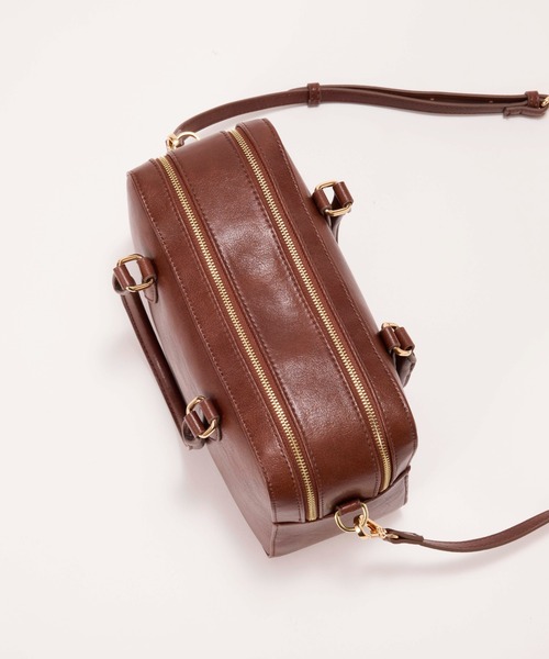 EFOLE（エフォル）の「【ZOZO限定】Double zip vintage boston/ダブルジップヴィンテージボストン（ボストンバッグ・レディース・ブラウン/ブラック・FREE）」の15枚目の写真