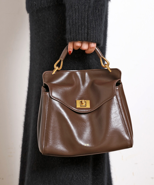 JW PEI(ジェイダブリューペイ)の「【JW PEI / ジェイダブリュー ペイ】Lucia Classic Top Handbag(BROWN)(ハンドバッグ・レディース・ブラウン・FREE)」の3枚目の写真