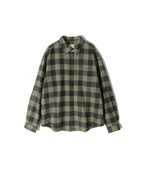 HORLISUN(ホーリーサン)の「Madison Buffalo Check Shirt Olive(シャツ/ブラウス・メンズ・その他・MEDIUM/LARGE)」の1枚目の写真