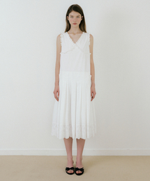LETTERA（レッテラ）の「Ruffle Long Dress_White（ワンピース）」
