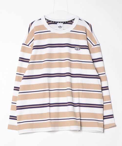 90sオルタナティブスポーツ長袖ストライプ ワッフル ティー / ロンT