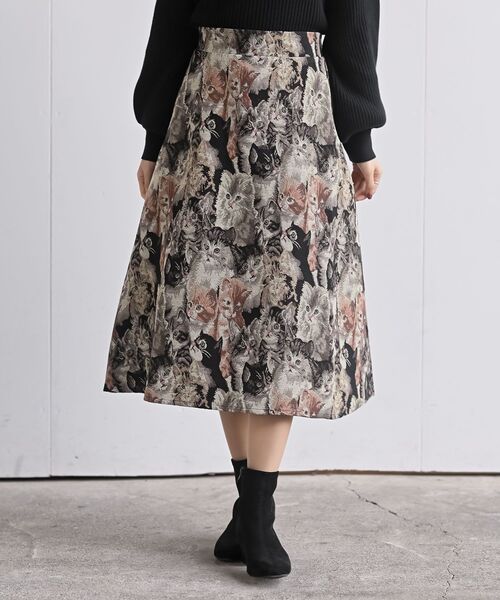 rps（アールピーエス）の「ゴブランＡラインスカート（スカート・レディース・アイボリー/ブラック/ブラック系その他2・フリー）」の2枚目の写真