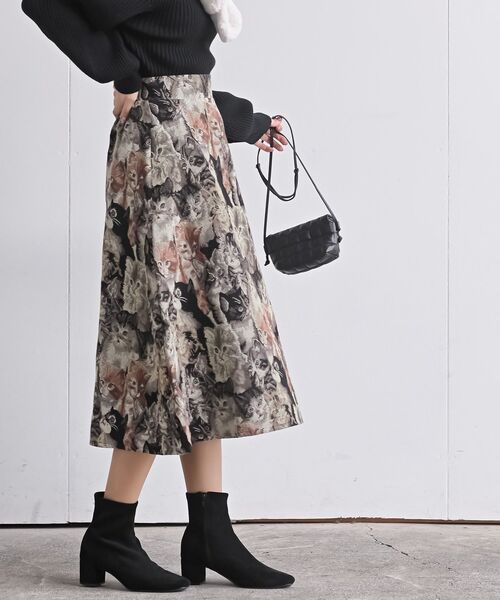 rps（アールピーエス）の「ゴブランＡラインスカート（スカート・レディース・アイボリー/ブラック/ブラック系その他2・フリー）」の12枚目の写真