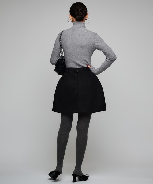 Narcissus（ナルシス）の「ウールミニスカート/台形（スカート・レディース・ブラック/レッド・FREE）」の4枚目の写真