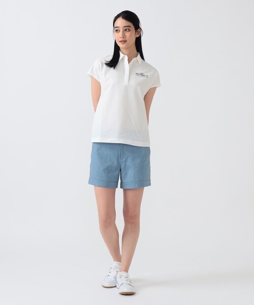 BEAMS GOLF（ビームスゴルフ）の「PURPLE LABEL / リネンライク 裾ダブル ショートパンツ（その他パンツ・レディース・ネイビー/ベージュ/サックスブルー・MEDIUM/LARGE/SMALL）」の8枚目の写真