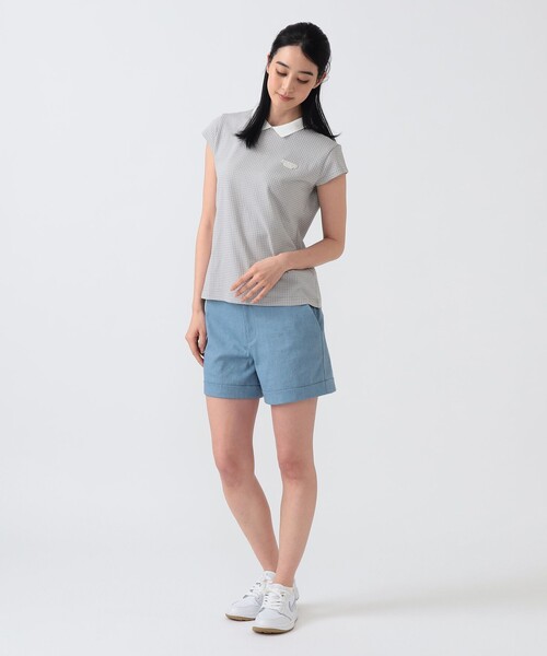 BEAMS GOLF（ビームスゴルフ）の「PURPLE LABEL / リネンライク 裾ダブル ショートパンツ（その他パンツ・レディース・ネイビー/ベージュ/サックスブルー・MEDIUM/LARGE/SMALL）」の11枚目の写真