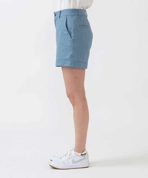 BEAMS GOLF（ビームスゴルフ）の「PURPLE LABEL / リネンライク 裾ダブル ショートパンツ（その他パンツ・レディース・ネイビー/ベージュ/サックスブルー・MEDIUM/LARGE/SMALL）」の15枚目の写真