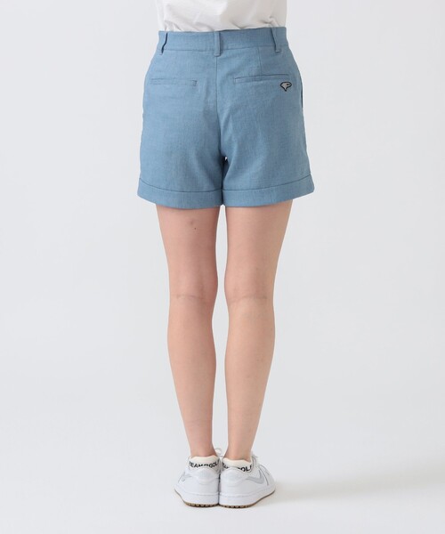 BEAMS GOLF（ビームスゴルフ）の「PURPLE LABEL / リネンライク 裾ダブル ショートパンツ（その他パンツ・レディース・ネイビー/ベージュ/サックスブルー・MEDIUM/LARGE/SMALL）」の16枚目の写真