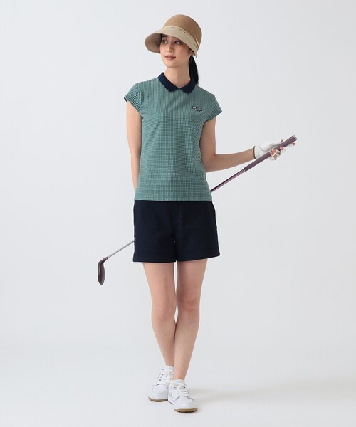 BEAMS GOLF（ビームスゴルフ）の「PURPLE LABEL / リネンライク 裾ダブル ショートパンツ（その他パンツ・レディース・ネイビー/ベージュ/サックスブルー・MEDIUM/LARGE/SMALL）」の22枚目の写真