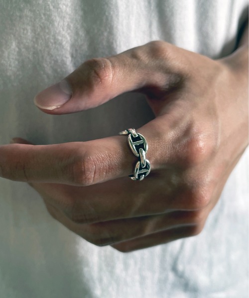MAISON CLUB(メゾンクラブ)の「【MAISON CLUB】Anchor Chain Ring Silver925 / アンカーチェーンリング シルバー925 フリーサイズ KUN(リング・メンズ・シルバー・FREE)」の9枚目の写真