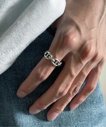 MAISON CLUB（メゾンクラブ）の「【MAISON CLUB】Anchor Chain Ring Silver925 / アンカーチェーンリング シルバー925 フリーサイズ KUN（リング）」