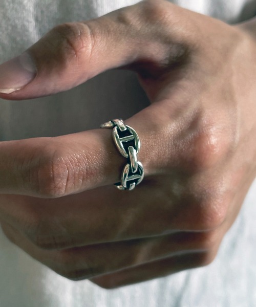 MAISON CLUB(メゾンクラブ)の「【MAISON CLUB】Anchor Chain Ring Silver925 / アンカーチェーンリング シルバー925 フリーサイズ KUN(リング・メンズ・シルバー・FREE)」の7枚目の写真