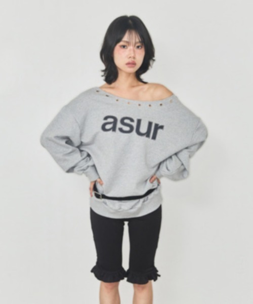 as you are(アズユーアー)の「◇ASYOUARE◇ブランド直輸入正規品/AU ワンショルダー ボートネック スウェット シャツ AU ONE SHOULDER BOATNECK SWEAT SHIRT(スウェット・レディース・ブラック/グレー/ホワイト・FREE)」の20枚目の写真