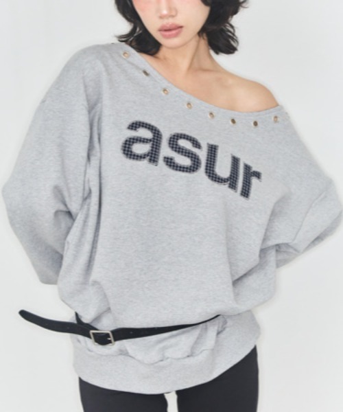 as you are(アズユーアー)の「◇ASYOUARE◇ブランド直輸入正規品/AU ワンショルダー ボートネック スウェット シャツ AU ONE SHOULDER BOATNECK SWEAT SHIRT(スウェット・レディース・ブラック/グレー/ホワイト・FREE)」の16枚目の写真