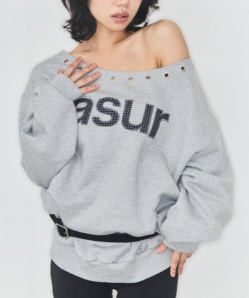 as you are(アズユーアー)の「◇ASYOUARE◇ブランド直輸入正規品/AU ワンショルダー ボートネック スウェット シャツ AU ONE SHOULDER BOATNECK SWEAT SHIRT(スウェット・レディース・ブラック/グレー/ホワイト・FREE)」の18枚目の写真