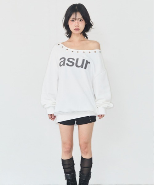 as you are(アズユーアー)の「◇ASYOUARE◇ブランド直輸入正規品/AU ワンショルダー ボートネック スウェット シャツ AU ONE SHOULDER BOATNECK SWEAT SHIRT(スウェット・レディース・ブラック/グレー/ホワイト・FREE)」の21枚目の写真
