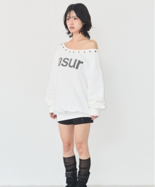 as you are(アズユーアー)の「◇ASYOUARE◇ブランド直輸入正規品/AU ワンショルダー ボートネック スウェット シャツ AU ONE SHOULDER BOATNECK SWEAT SHIRT(スウェット・レディース・ブラック/グレー/ホワイト・FREE)」の22枚目の写真