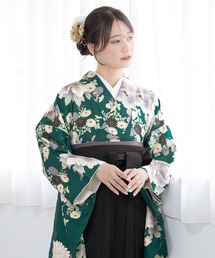 SOUBIEN（ソウビエン）の「【floro by SOUBIEN】レディース袴4点セット（着物・襦袢・下帯・袴）（着物・キッズ）」