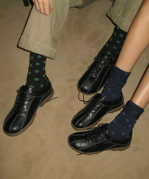 FOGGY MOODY(ポギムディ)の「Fuzzy 0021. Stiched Lace-Up - 4colors(スニーカー・レディース・ライトグレー/ブラック/ブラウン/キャメル・22.5cm/27cm/28cm/23cm/23.5cm/24cm/24.5cm/25cm/26cm)」の22枚目の写真