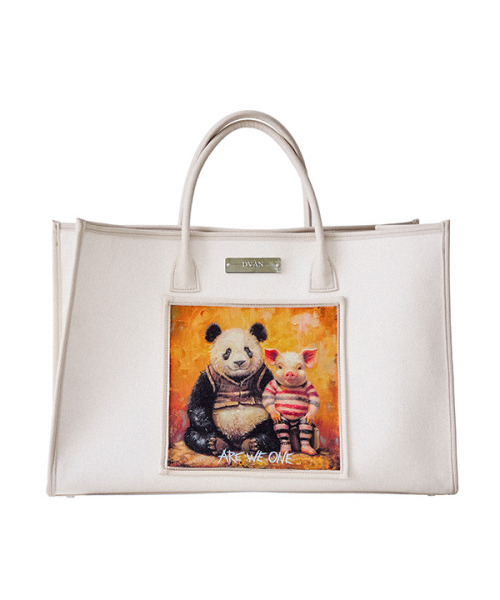 FRAME IN GALLERY TOTEBAG LARGE (IVORY)