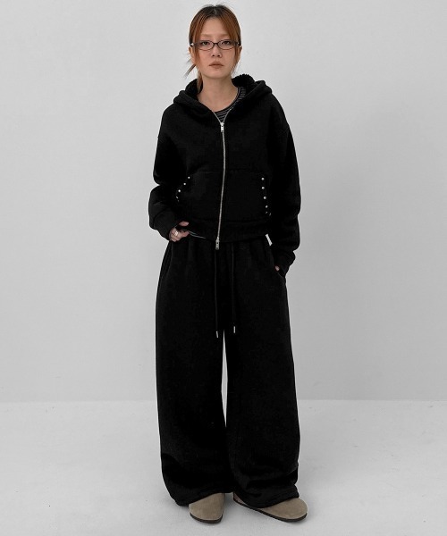 BLACKUP（ブラックアップ）の「[MADE] リベットボアスウェットワイドパンツ（スウェットパンツ・レディース・グレー/ブラック・FREE）」の13枚目の写真